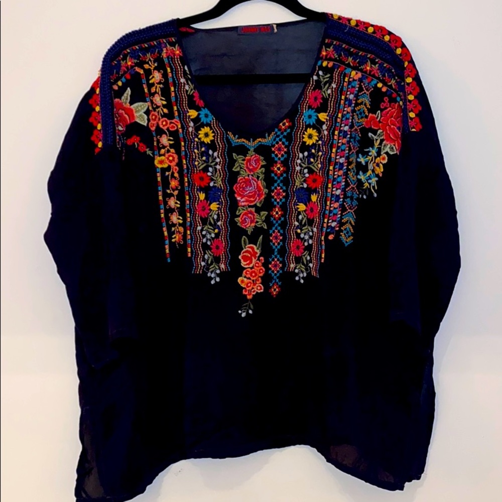 Johnny Was Embroidered Blouse